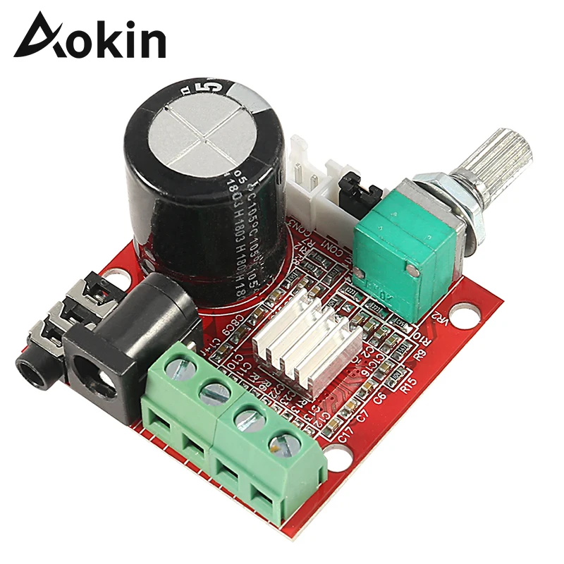 PAM8610 Mini Stereo Amplifier AMP Audio Digital Amplifier Board Module 10W+10W 2 Channel Amplifier Class-D 12V DC pam8610 Board