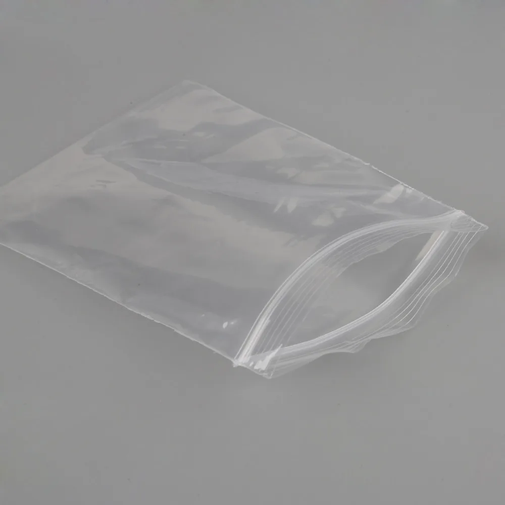 100pcs/bag 5*7/6*8/7*10/8*12/10*15/12*17/14*20/17.5*25cm Jewelry Lock Reclosable Plastic Poly Clear Bags Jewelry packaging