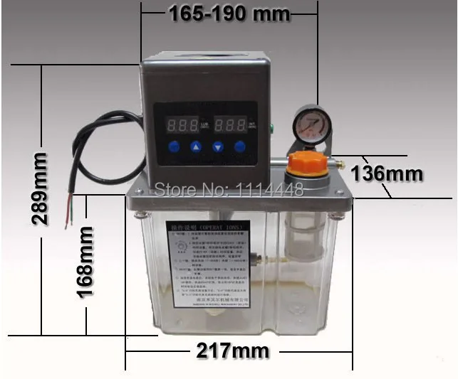 220VAC Electric Auto Lubrication Pump Oil Pump 2L CNC Pump Dual Digital Electronic Timer