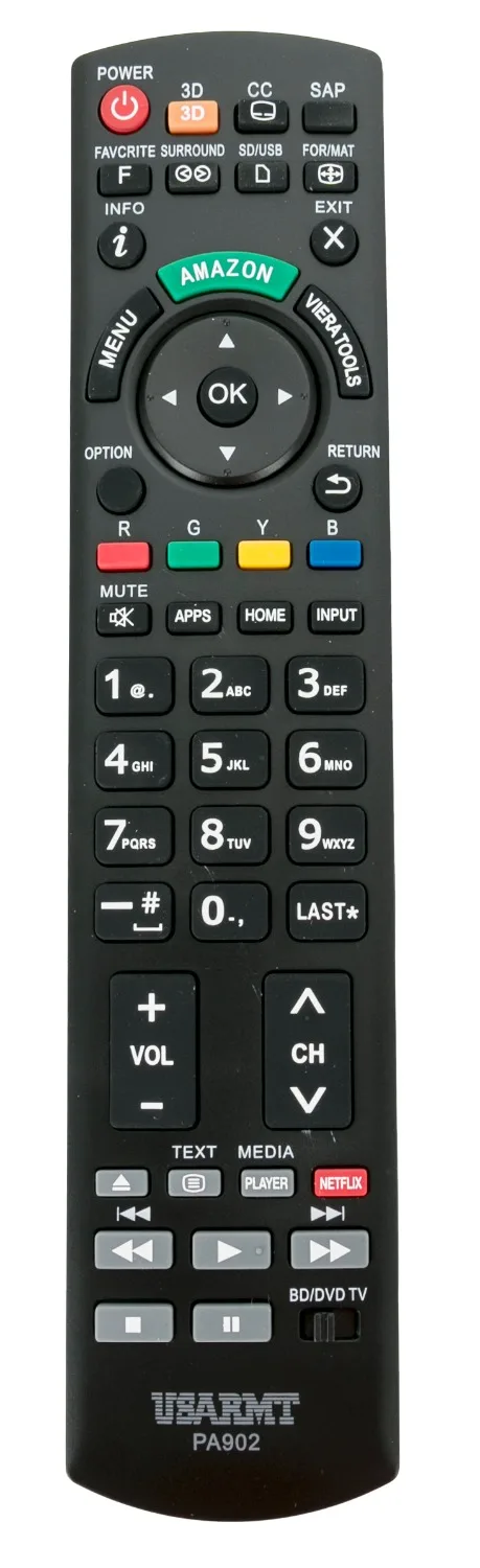 Nuevo mando a distancia PA902 compatible con Panasonic TV Blu-ray Player EUR7627Z20 N2QAYB000706 N2QAYB000100 N2QAYB000221 N2QAYB000570 N2Q
