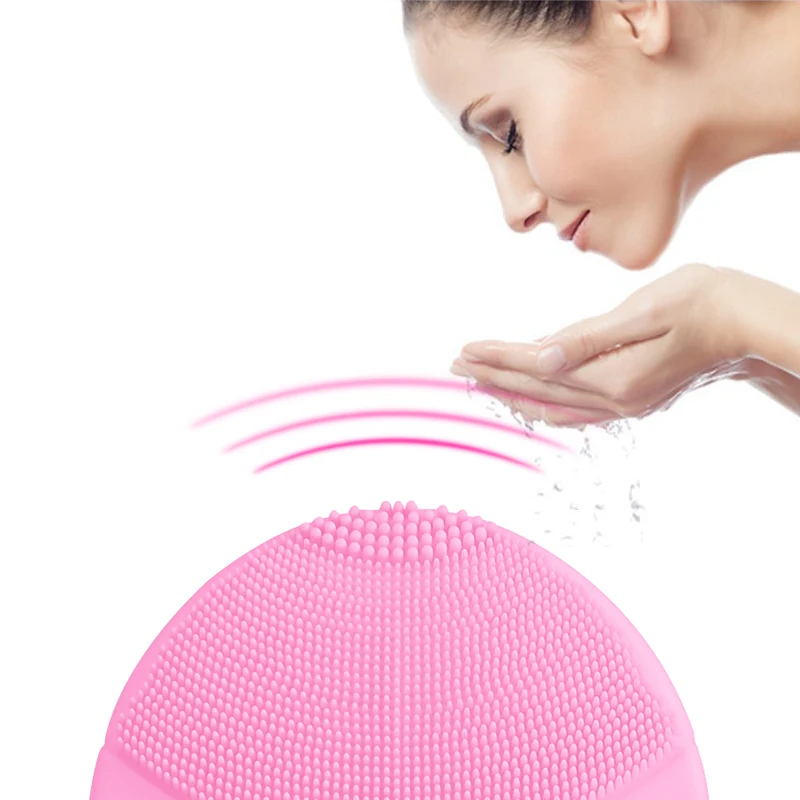 Mini Spazzola di Pulizia del Viso Elettrico di Vibrazione Ad Ultrasuoni Scrubber Pelle Rimuovere Comedone Viso Pore Cleanser Impermeabile Del Silicone