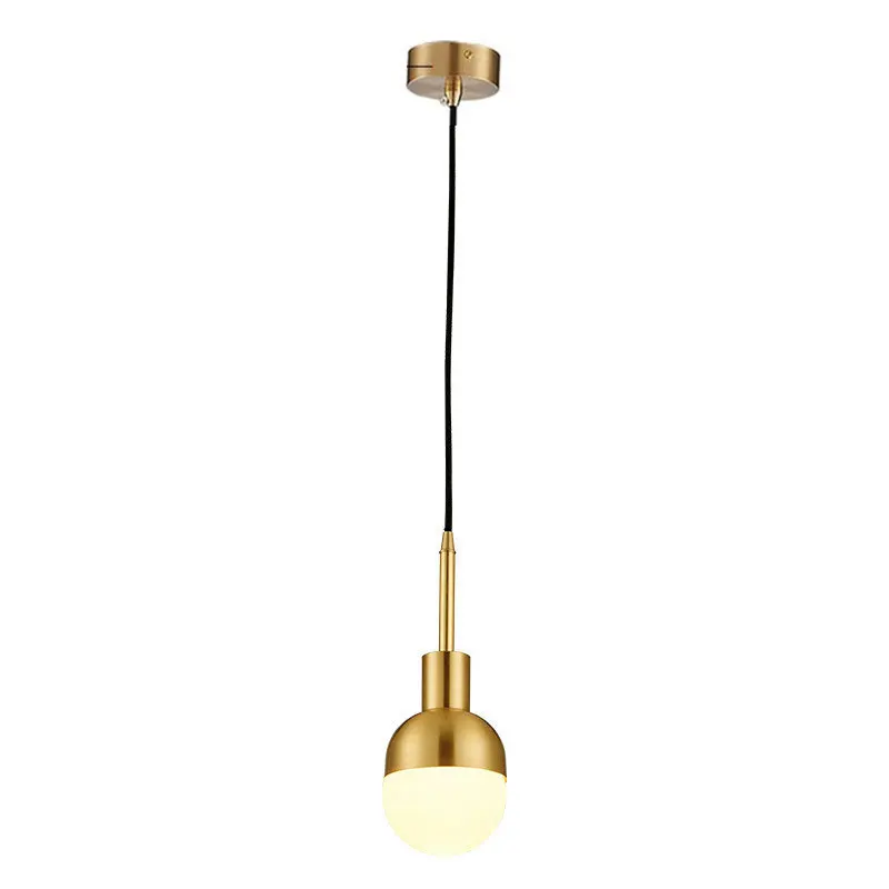 

BDBQBL Small Copper Lid Pendant Lamp Modern Glass Bedroom Unique Pendant Light American Originality AC 90-260V LED Hanglamp