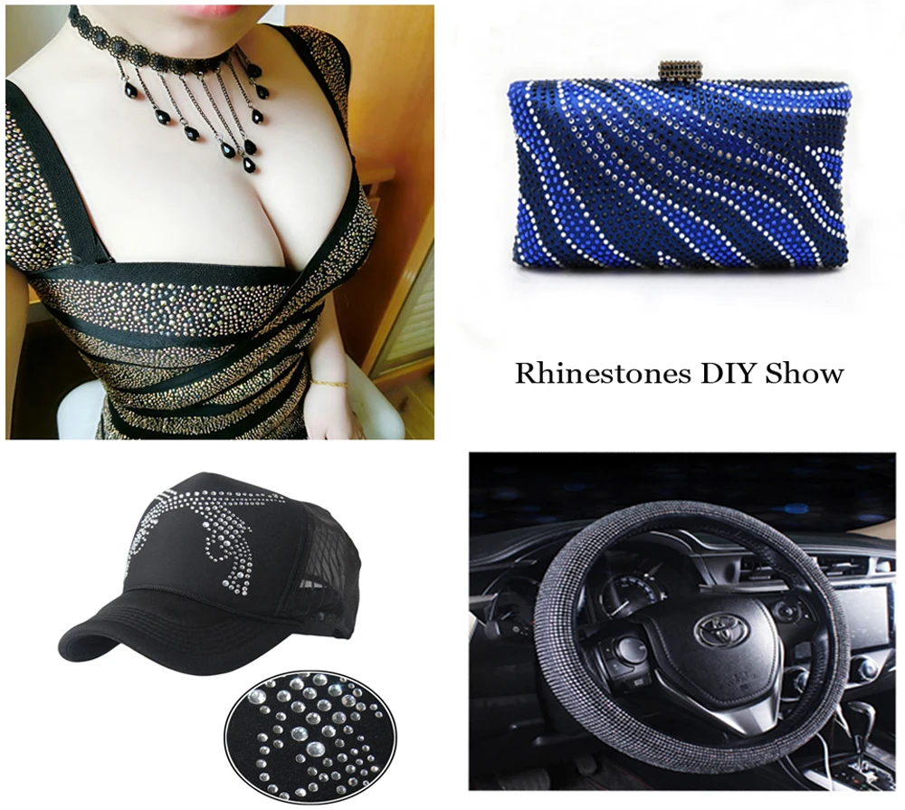 2350 Stück Hot Fix Strasssteine mit flacher Rückseite, selbstklebende glänzende Kristalle, Strass-Glasperlen, spezielle Steine zum Aufkleben auf Strasssteine – Detail 8
