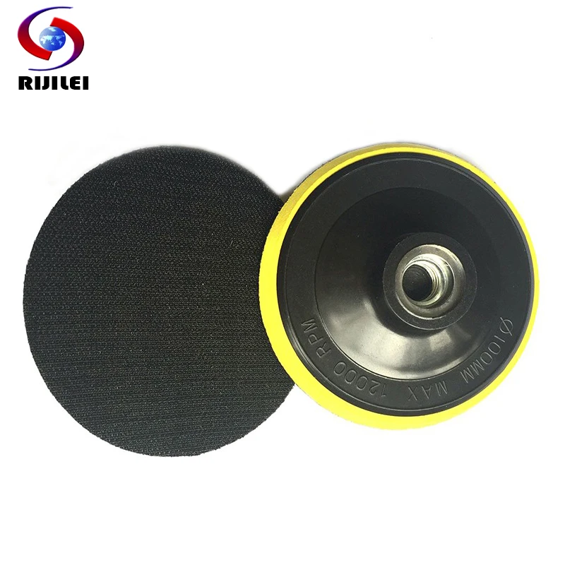 

RIJILEI 100mm M10/M14 Self-Adhesive Rubber Backer Pad Marble Granite Bubble Plastic Back-Up Pads For Polishing Pad 4HF