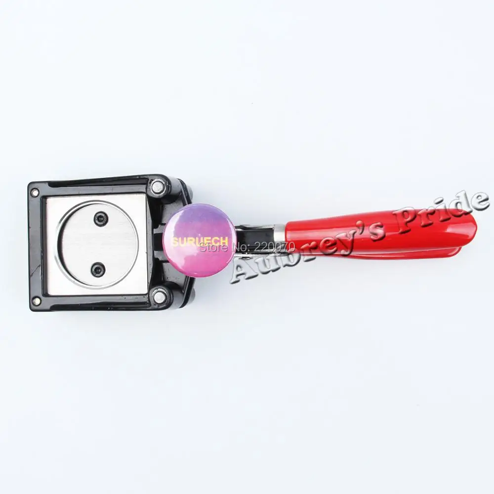 NEUE Hand Manuelle Runde 37mm 1-1/2 "(Tatsächlichen Schneiden Größe 48,5 MM) papier Grafik Stempel Matrize Cutter für Pro Button Maker – Detail 2