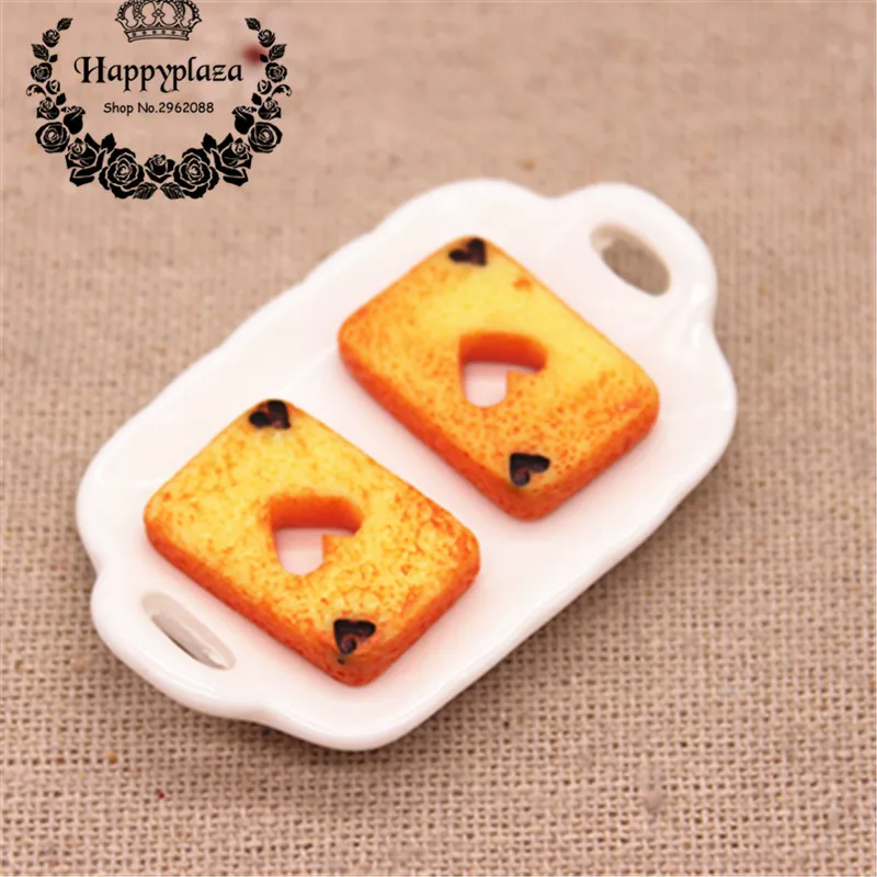 10pcs 15*20mm Resin Poker Shape Bread Simulation Food Art Flatback Cabochon DIY Craft Decoration Accessories