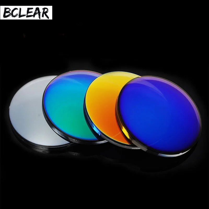 BCLEAR 1.56 Fashion Colorful Polarized UV400 Mirror Reflective Sunglasses Prescription Lenses Driving Myopia Sunglasses