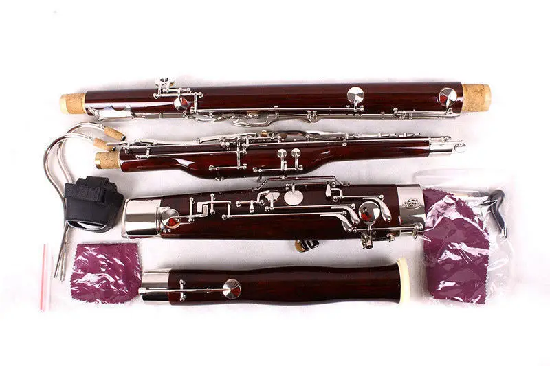 

Professional Maple Bassoon C tone Silver plated keys 26 Key With Bassoon Case