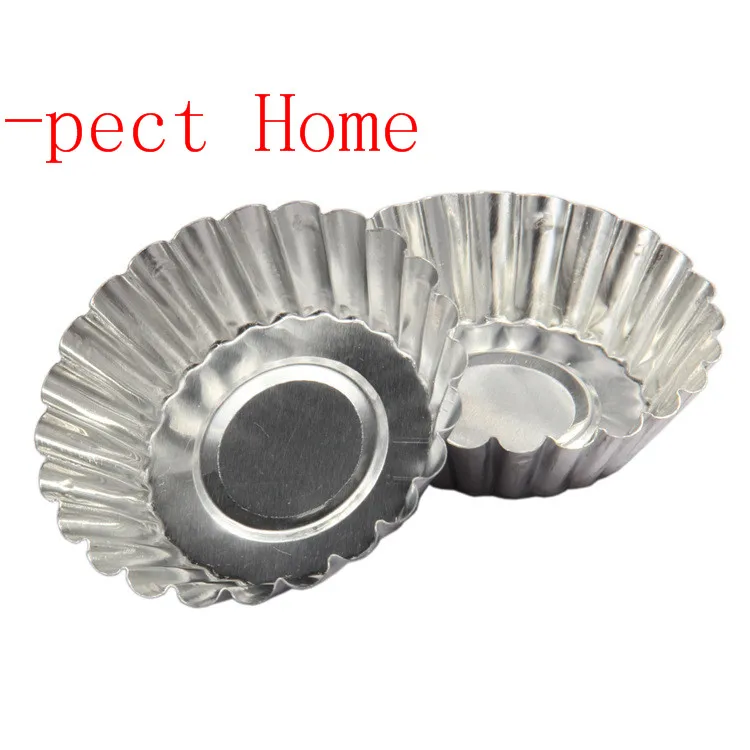 500pcs Flower Shape Egg Tart Mold Aluminum Metal 7 cm Cupcake Cake Cookie Mold Tin Baking Egg Tart Tools