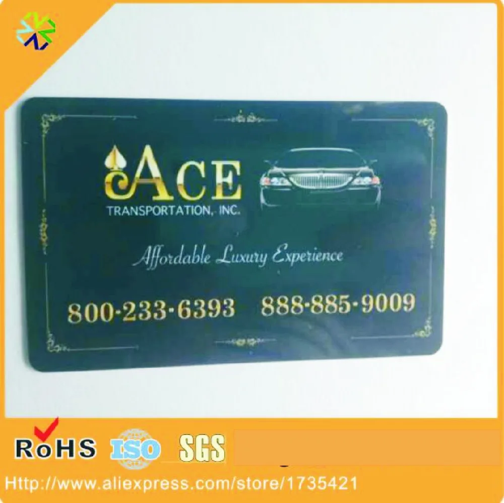 

(1000pcs/lot)customized plastic black pvc vip card