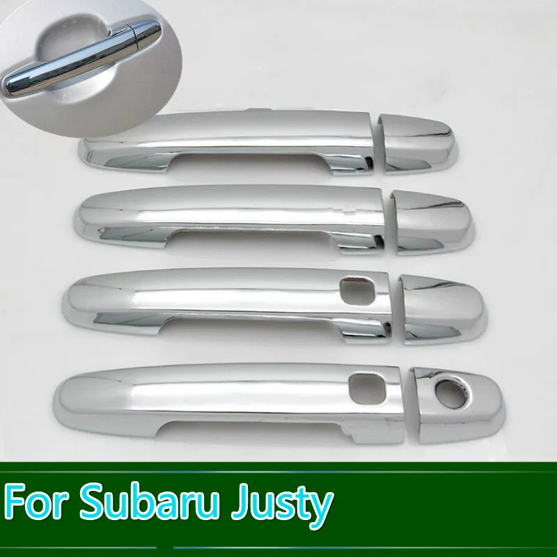 CHROME SIDE EXTERIOR DOOR HANDLE COVERS TRIM SET For Subaru Justy for Toyota Passo Sirion Perodua MyVi Accessories Stickers