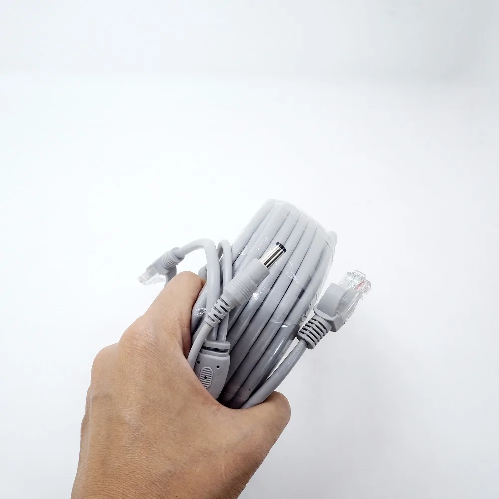 NC-15M RJ45 + DC 12V Power Lan Cable Network Cables for CCTV network IP Camera high quality cable CCTV Accessories