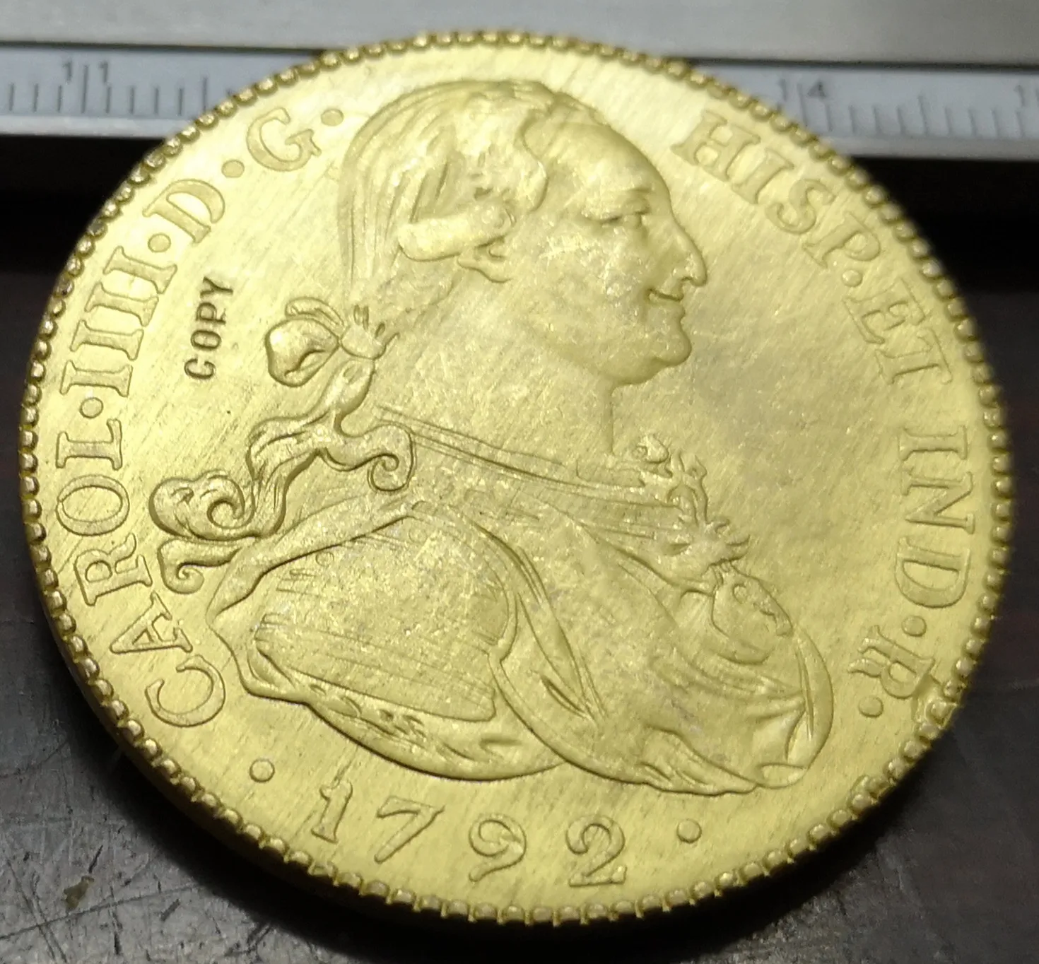 1792 Colombia 8 Escudos gold plated Coin Copy 2 type to choose( JJ and JF)