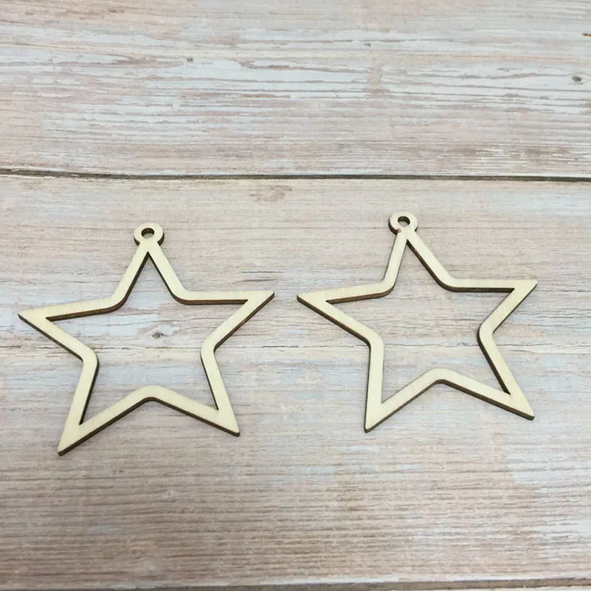 

50 beautiful wood star shaped item decorative wood stars