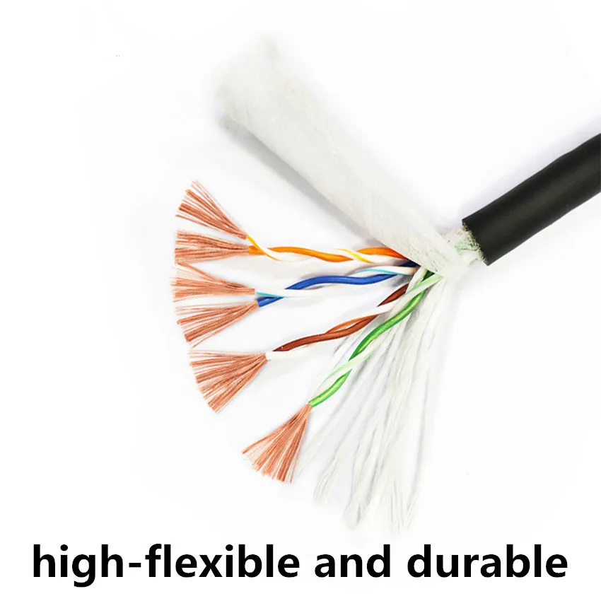 Cable de remolque Cat5e para cable de cadena de arrastre Ethernet altamente flexible (cable especial) (UTP-5E)