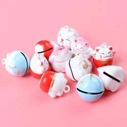 Jingle Bells Mix Lucky Cat Iron Loose Beads Small for Party Christmas Tree Ornamen Decoration Home Accessories 1pcs 20x17mm
