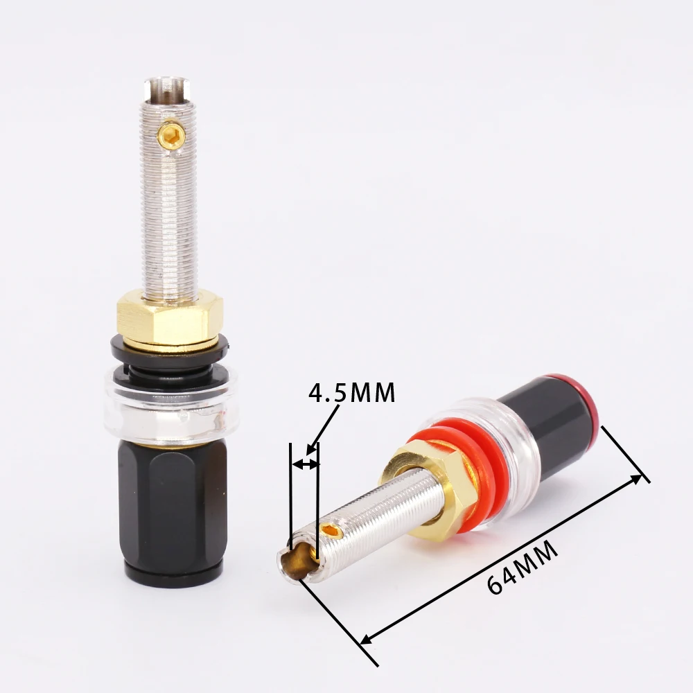 محطات مكبرات صوت مطلية بالروديوم ، موصل أعمدة الربط ، موصل مقبس موزة للإناث