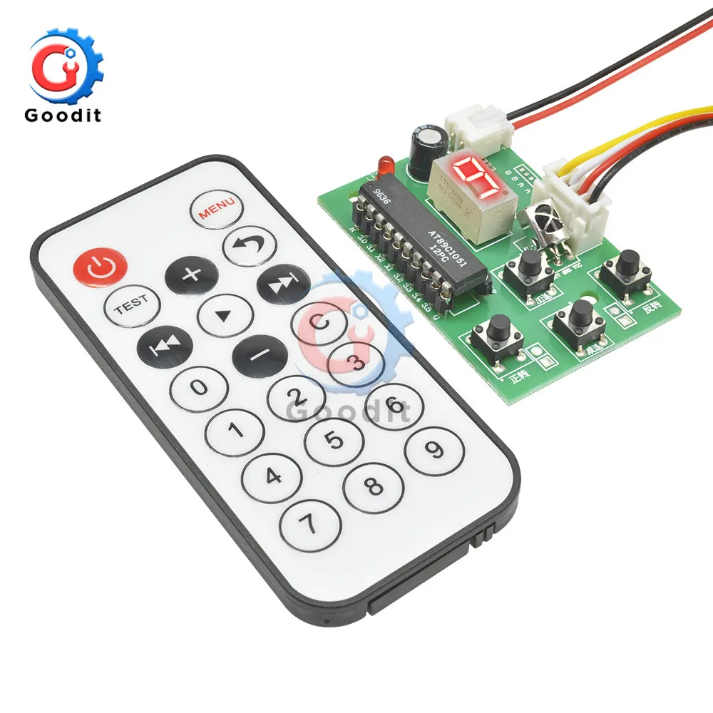 Stepper Motor Driver Controller DC 4V-6V Integrated Board 2-phase 4-wire Speed Adjustable with Remote Control