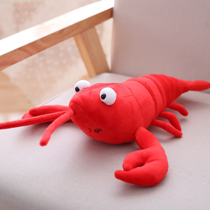 30/55/80cm Cute Cartoon Lobster pluszowe zabawki lalki miękkie nadziewane Sea Animal Lobster poduszka kreatywna poduszka Decor Kids Birthday Gift