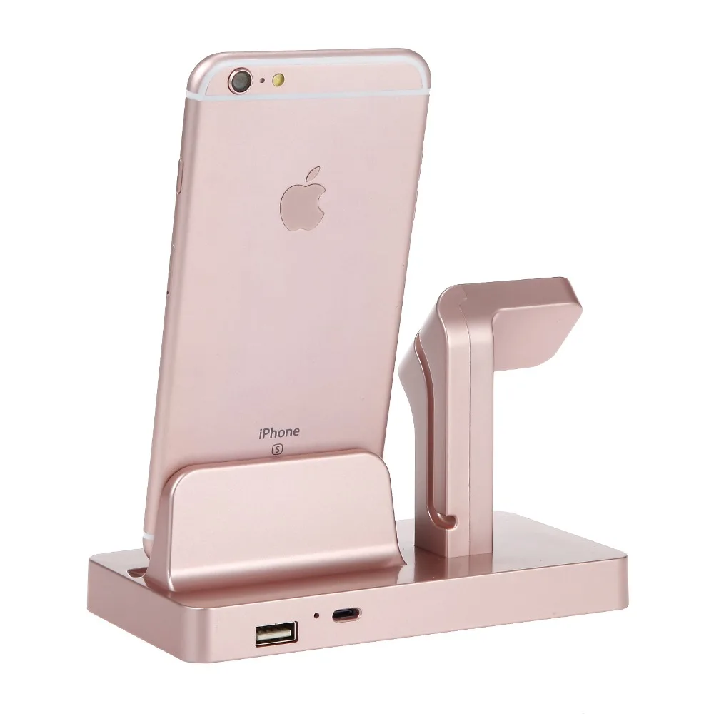 Charging Dock for Apple Watch Phone Stand Station accessories metal Base Charger Holder for Apple Watch IWatch series 7 SE 6 5