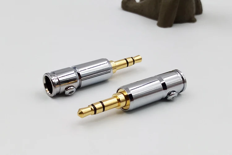 3.5mm gold-plated copper Plug 3pole 6mm tail mouth 2pcs