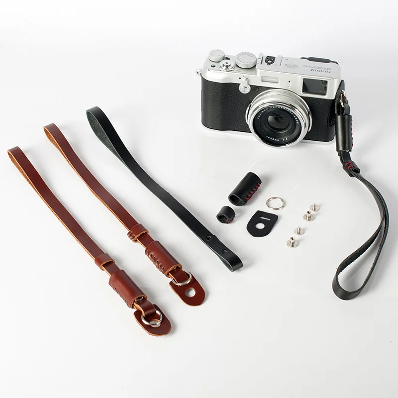 3 Colors PU Leather Camera Hand Wrist Strap Wrist Lanyard For Sony Nikon Panasonic SLR Camera EDC Portable Keychain Tool Lanyard