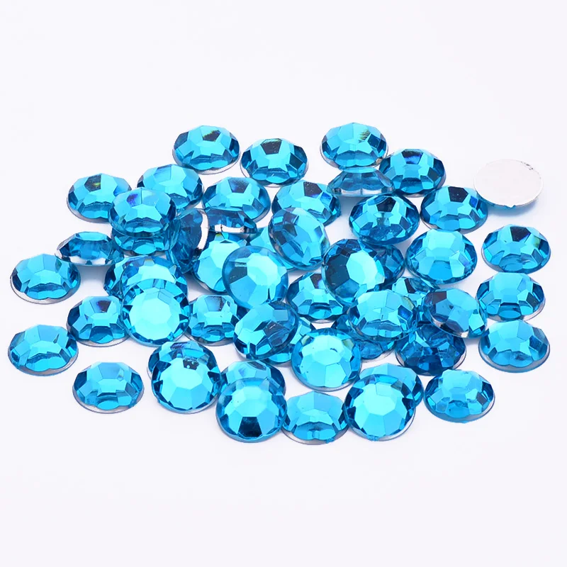 JUNAO 3 6 8 10 mm Mix Color Round Acrylic Rhinestones Nail Crystal Stones Non Sewing Scrapboook Beads DIY Face Stickers Gems