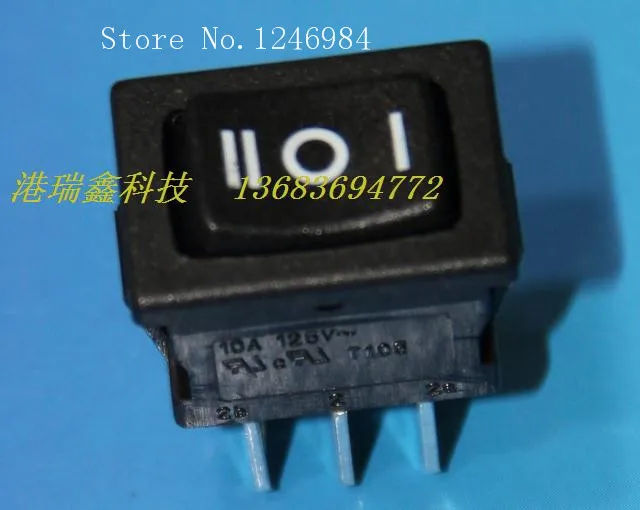 [SA]JEC rocker switch power switch switching six foot boat stalls black toggle JS-606Q-C2--50pcs/lot