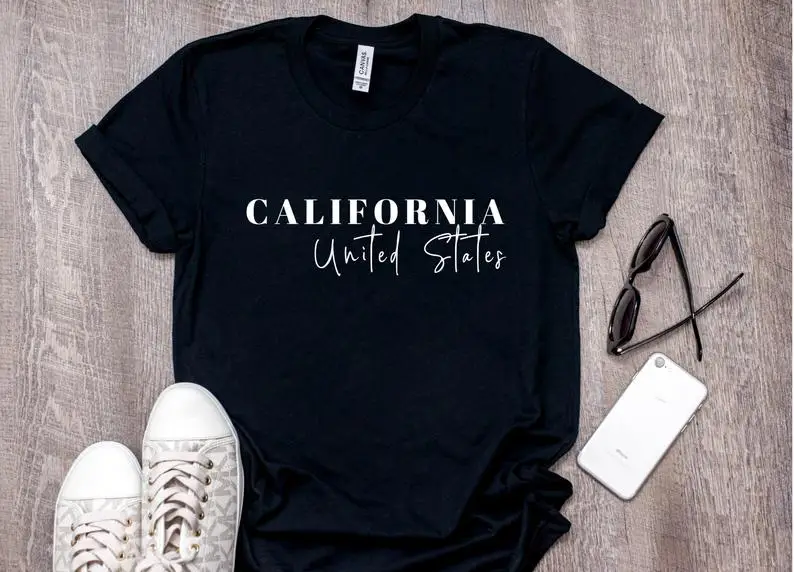 Skuggnas New Arrival California United States T-shirt California shirt I love California Gift Cali Fashion t shirt Drop Shipping