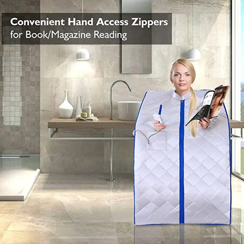 Far Infrared Sauna Slimming For Sauna Weight Loss Negative Ion Detox Therapy  Personal Fir Sauna Cabin Room With Folding Chair