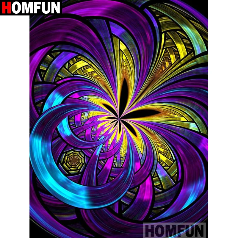 

HOMFUN Full Square/Round Drill 5D DIY Diamond Painting "Colored flower" 3D Embroidery Cross Stitch 5D Home Decor A17130