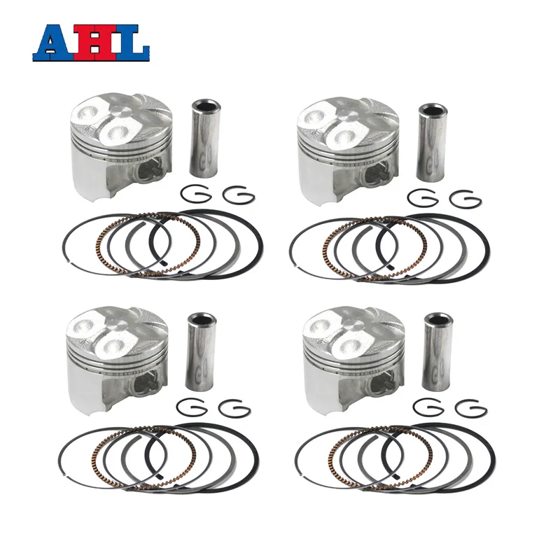 Motorcycle Engine Parts STD +25 +50 Cylinder Bore Size 48 48.25 48.5 mm Piston & Rings & Clips For Yamaha FZR250RR 3LN ZEAL250