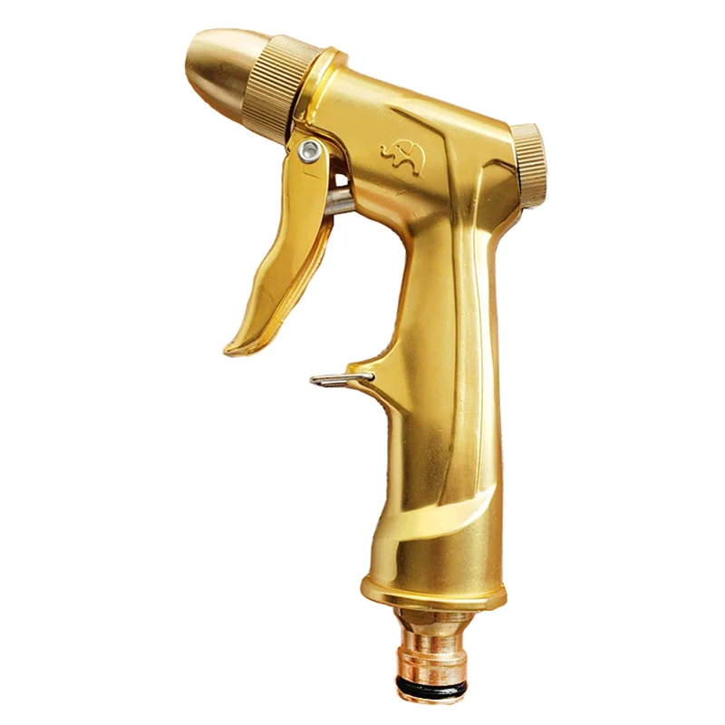 

High Pressure Water Gun Metal Adjustable Nozzle Gardening Watering Car Washing Hose Water Gun Brass Sprayer Direct Sales