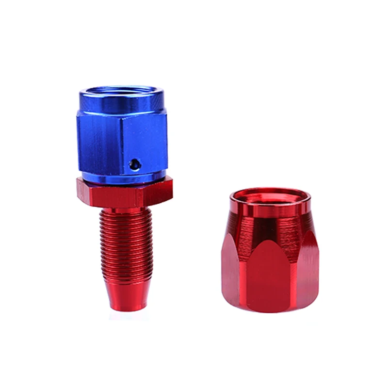 AN8 Stright Swivel Hose End 0Degree Aluminum Fittings Oil Adapter Oil Cooler Kits Oil Fuel Reusable Hose Fitting