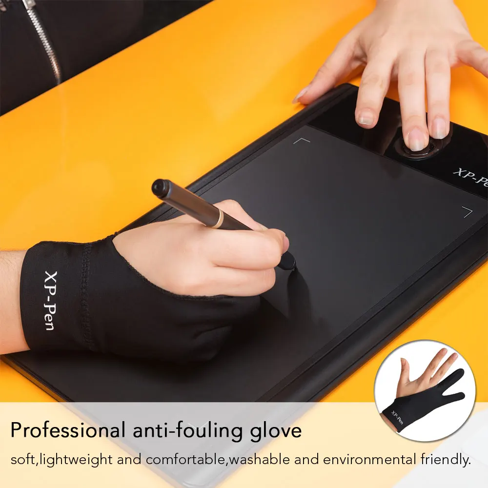 XPPen Two Finger Anti-fouling Glove S M L Three Sizes For Drawing Tablet Drawing Display IPad Screen Board