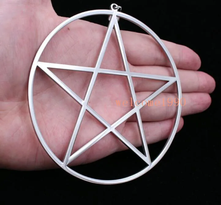 fate love best seller 1pcs Stainless Steel Large big 4\'\' pentagram Pendant charms high Polished for Mens XMAS GIFTS Cool