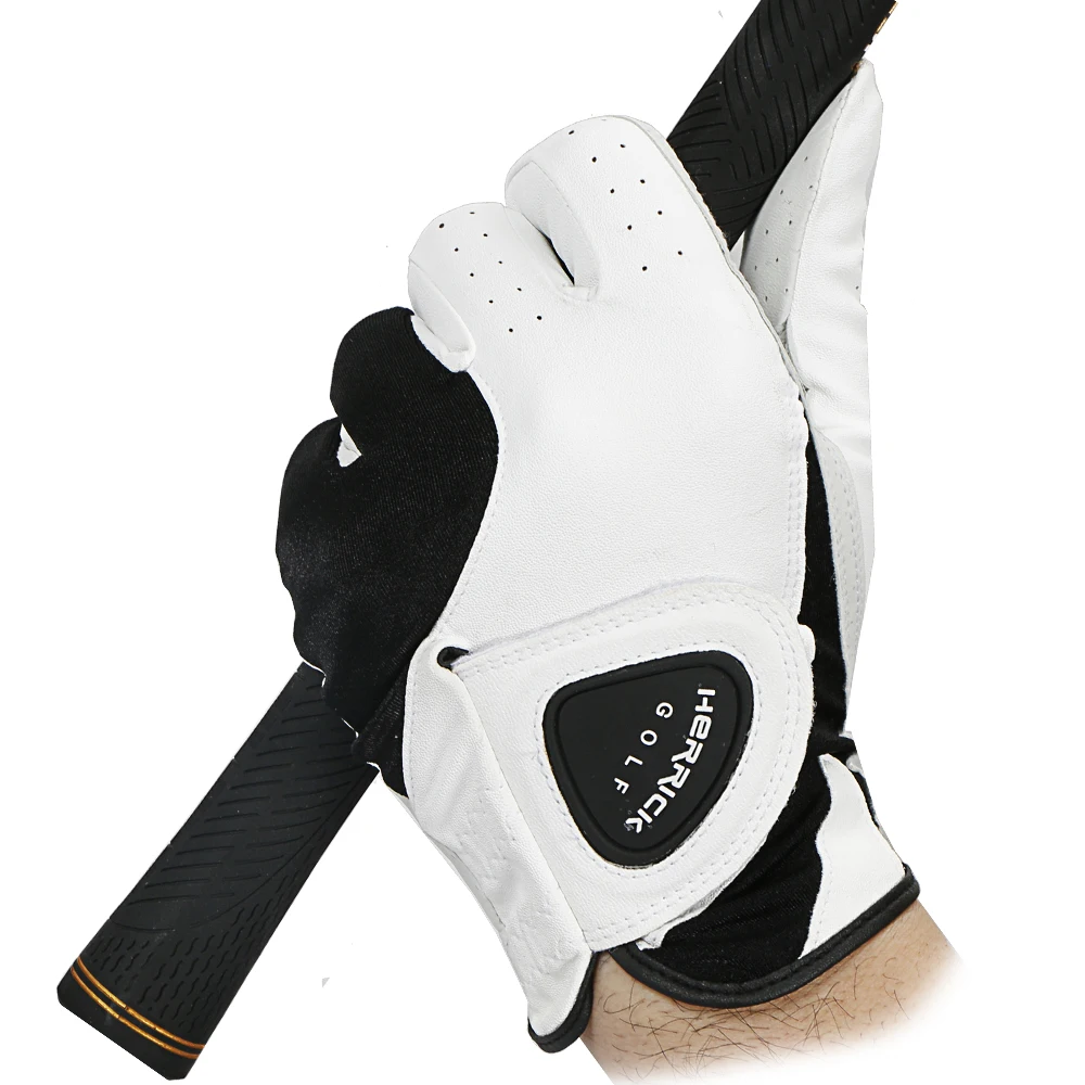 Golf Glove Men  Sheepskin Left Hand Genuine Leather Breathable Soft  Skidproof And Clingy Wear-Resisting  Freeshipping