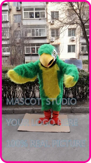 

green plush parrot Mascot costume custom fancy costume anime cosplay kits mascotte cartoon theme fancy dress carnival costume