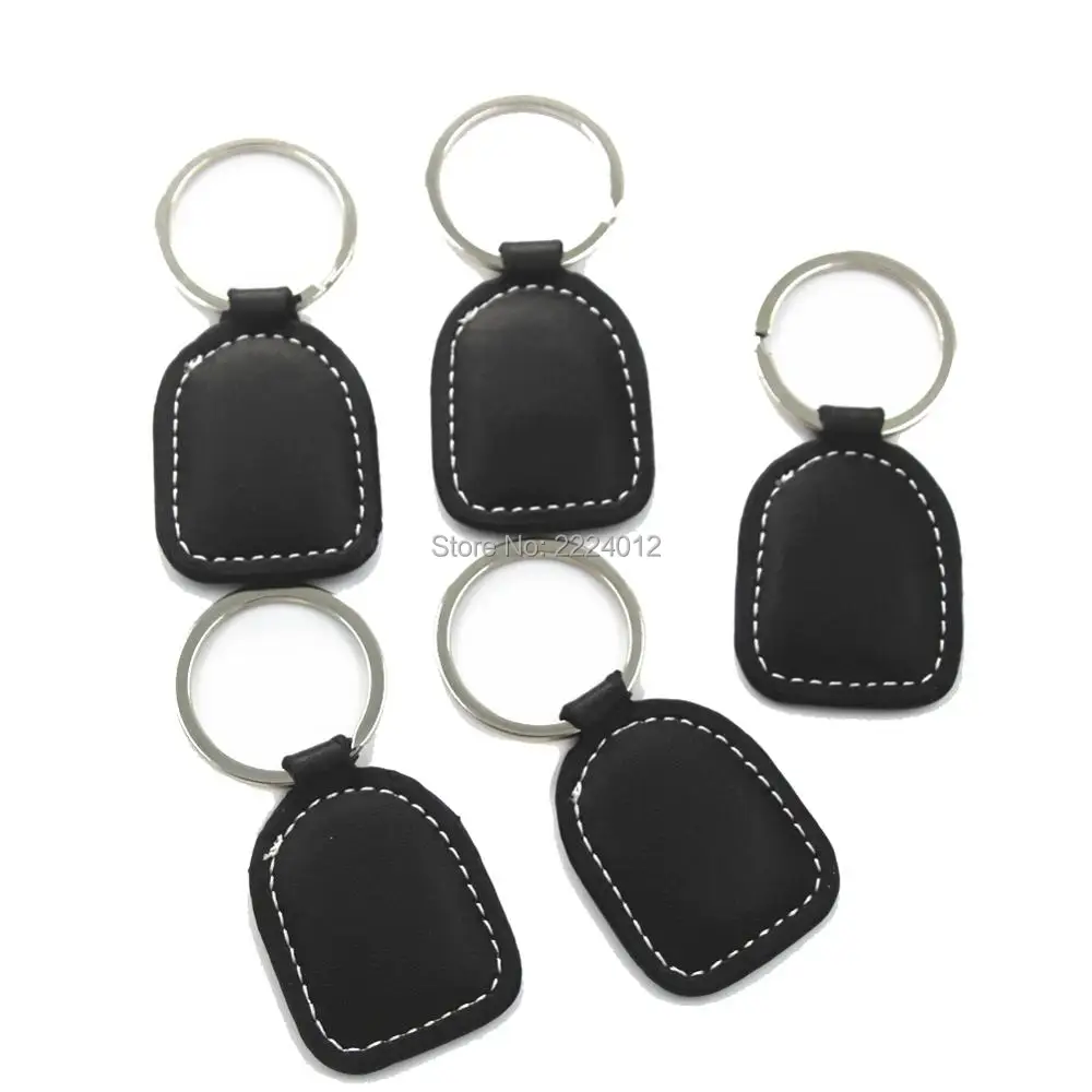 125Khz T5577 T5557 T5567 Rewritable Leather rfid Key Ring Tag Keychains rfid Keyfob for Copy Duplicate Door Access ID Card