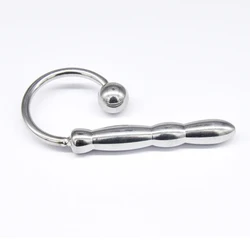 Latest Male Stainless Steel Urethral Sounding Stretching Dilator Stimulate Penis Plug Bondage Chastity BDSM Sex Toy A035