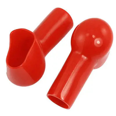 

10 x Red Soft Plastic Smoking Pipe Style Battery Terminal Boots Sleeves