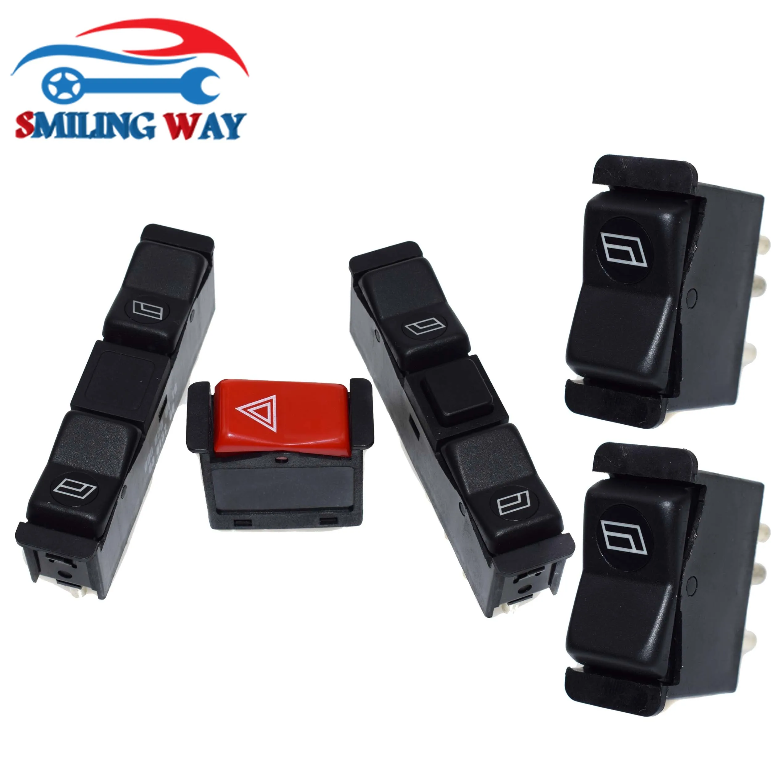 Left or Right or Rear Window Switch or Hazard Warning Light Switch For Mercedes-Benz 190D 190E 240D 300D 380SE 300CD 300SD 300TD