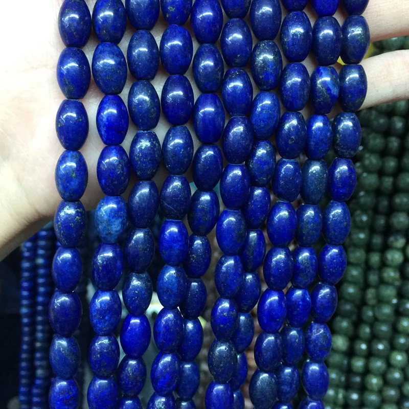 8*12mm natural Lapis lazuli stone rice barrel shape beads for jewelry making fit diy necklace bracelts loose beads 15inch B602