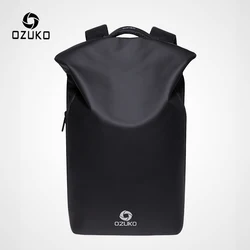 OZUKO Fashion Teenager Backpack Men 15.6 inch Laptop Backpacks Casual Waterproof Male Travel Bag USB Charging Student Rucksack