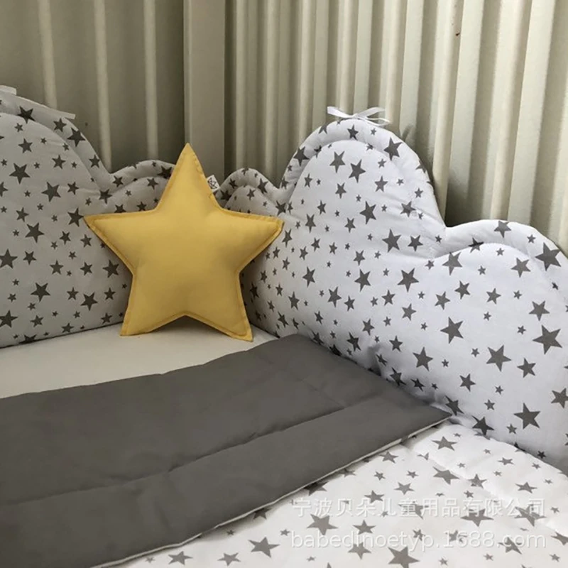 Baby Bed Bumper Cushion Crib Bumper Safety Protection Pad Baby Crib Cloud Style Cartoon Around Cushion YBD017