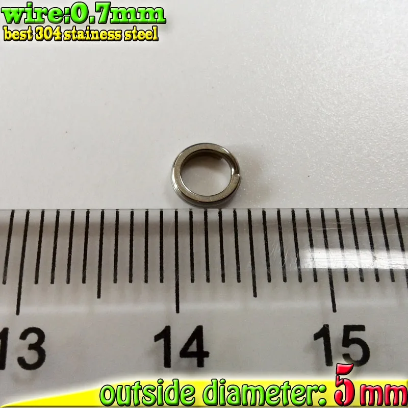 2023  fishing split rings 0.7mm*OD5mm  500pcs the good quality 304 stainless steel  Strengthen the hardness