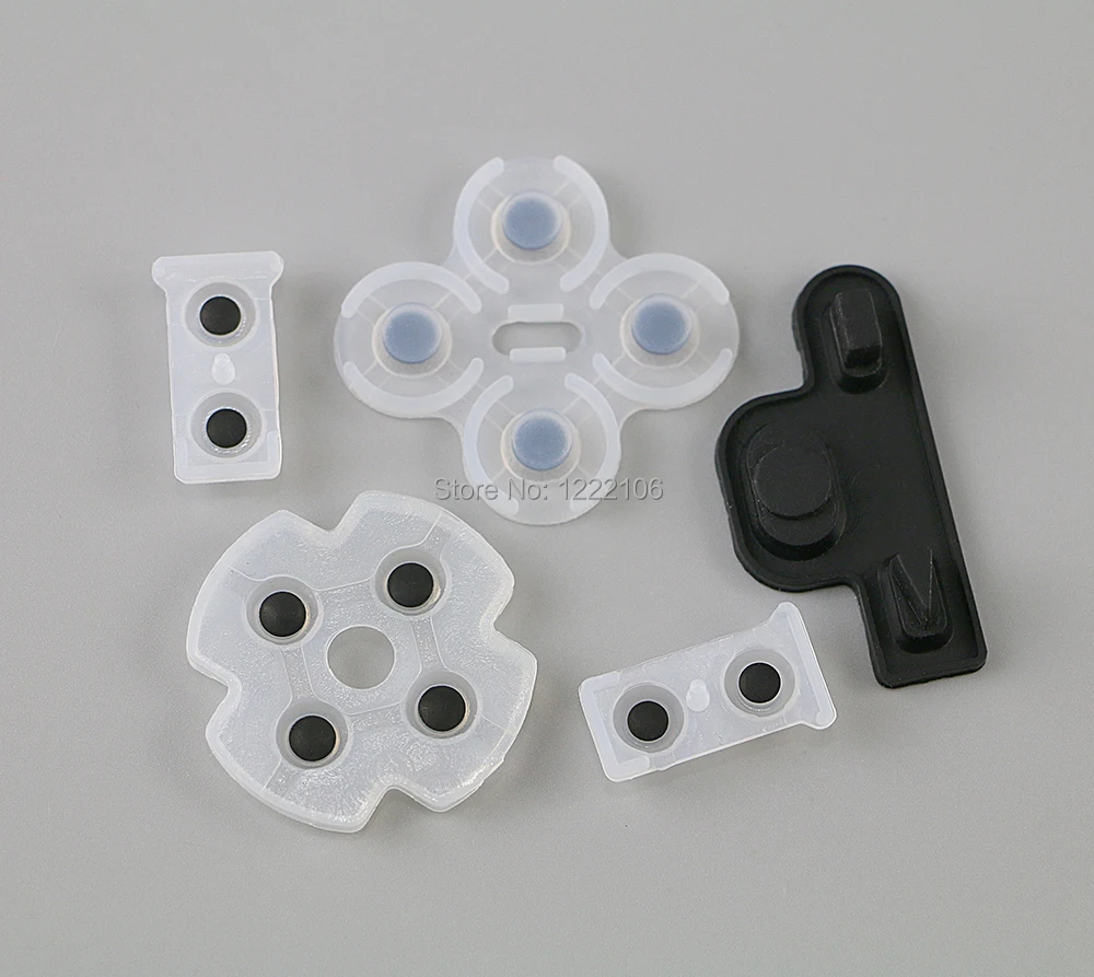 For Play Station 3 PS3 clear Controller Silicone conductive Rubber Button Pad Set