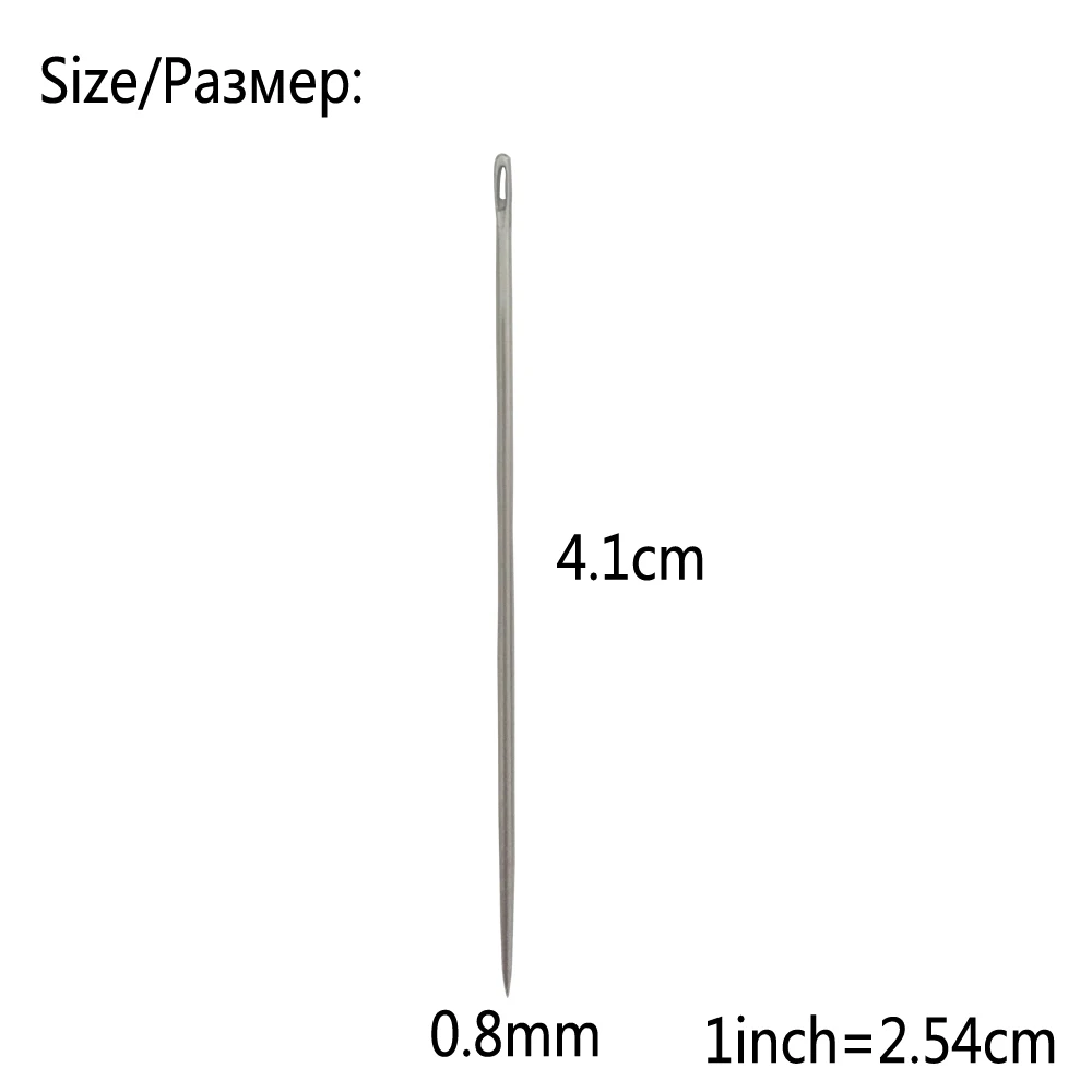 Aiguilles à coudre pratiques en acier inoxydable, ensemble de 24 pièces, outils de couture ménagers 0.8mm x 41mm