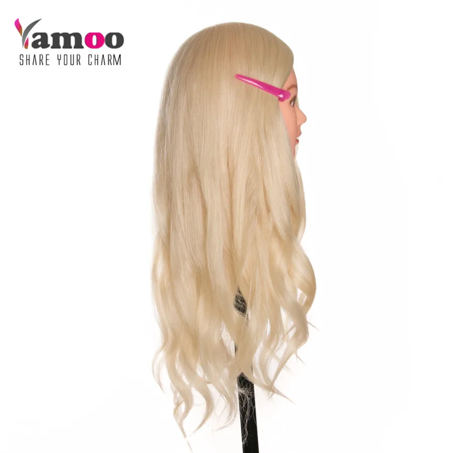 hot sale Mannequin Dummy Manequin Cosmetology Mannequin Heads 40% Blonde Human Hair high temperature Head With Human Hair