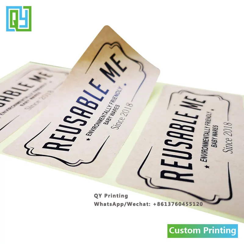 1000pcs 40x80mm Free Shipping Kraft Paper Stickers Special Selected High Quality  Packing Seal Label